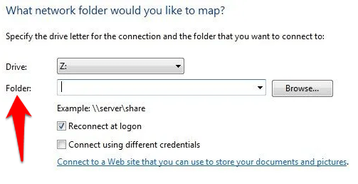 map a drive for windows from a mac server